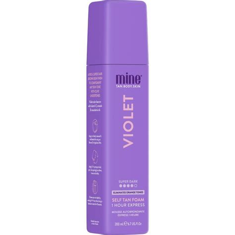 minetan violet self tan foam